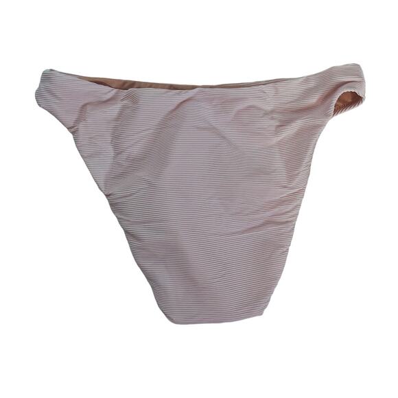 J Crew Pink High Rise Cheeky Bikini Bottom - Size‎ Medium - Picture 2 of 5